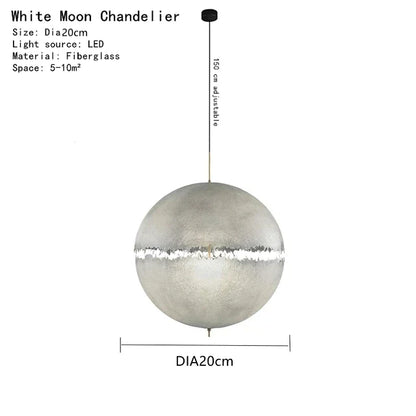 DecorBites™ Designer Moon Pendant Chandelier High-end LED Lighting for Living Room Bedroom