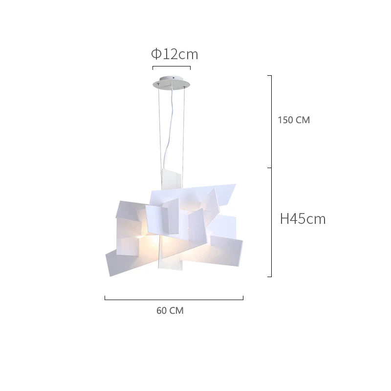 مصابيح معلقة على شكل أوراق أكريليك من ديكوربايتس™: إضاءة سقف عصرية معلقة لجزيرة المطبخ وغرفة المعيشة