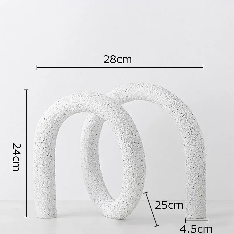 ديكور بايتس™ - منحوتة عقدة ملتوية تجريدية لجماليات ديكور الغرفة