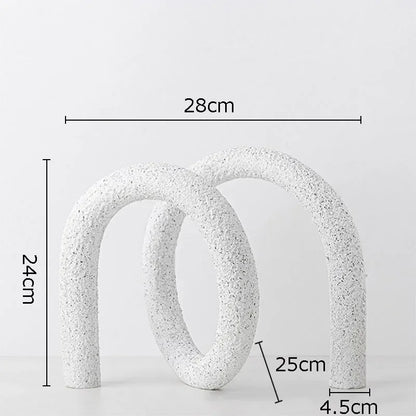 ديكور بايتس™ - منحوتة عقدة ملتوية تجريدية لجماليات ديكور الغرفة