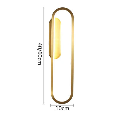 DecorBites™ مصباح حائط داخلي LED بحلقة سوداء للديكور المنزلي وغرفة المعيشة وغرفة النوم