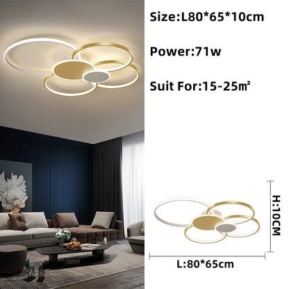 DecorBites™ LED Round Ceiling Chandelier for Modern Living Room Decor