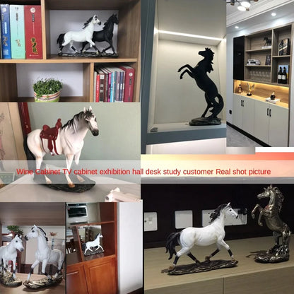 DecorBites™ Elegant Horse Resin Statue for Home Office Decor