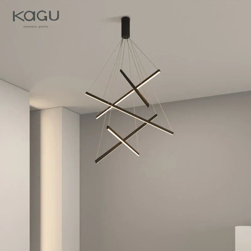 DecorBites™ LED Chandelier: Modern Luster Lighting for Stair Hall Bedroom Room Duplex Building