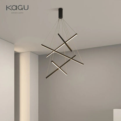 DecorBites™ LED Chandelier: Modern Luster Lighting for Stair Hall Bedroom Room Duplex Building