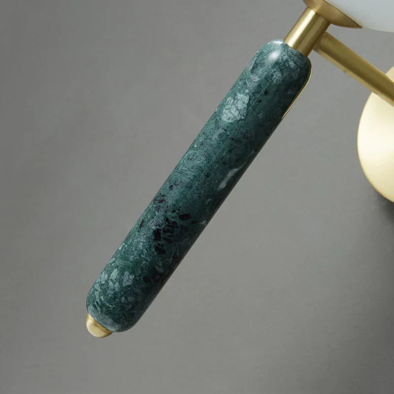 DecorBites™ Italian Green Marble Glass Ball Wall Lamp for Hotel Restaurant Decor