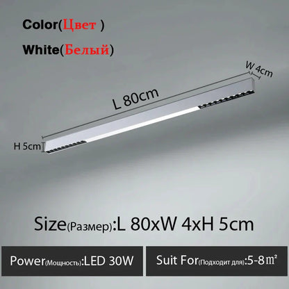 Lámpara de techo lineal LED DecorBites™ para sala de estar, comedor y dormitorio - Diseño minimalista