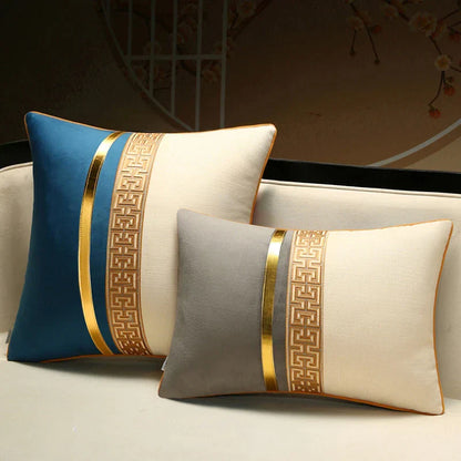 DecorBites™ Chinese Style Decorative Pillow Cover for Home, Living Room, Sofa, Bedside