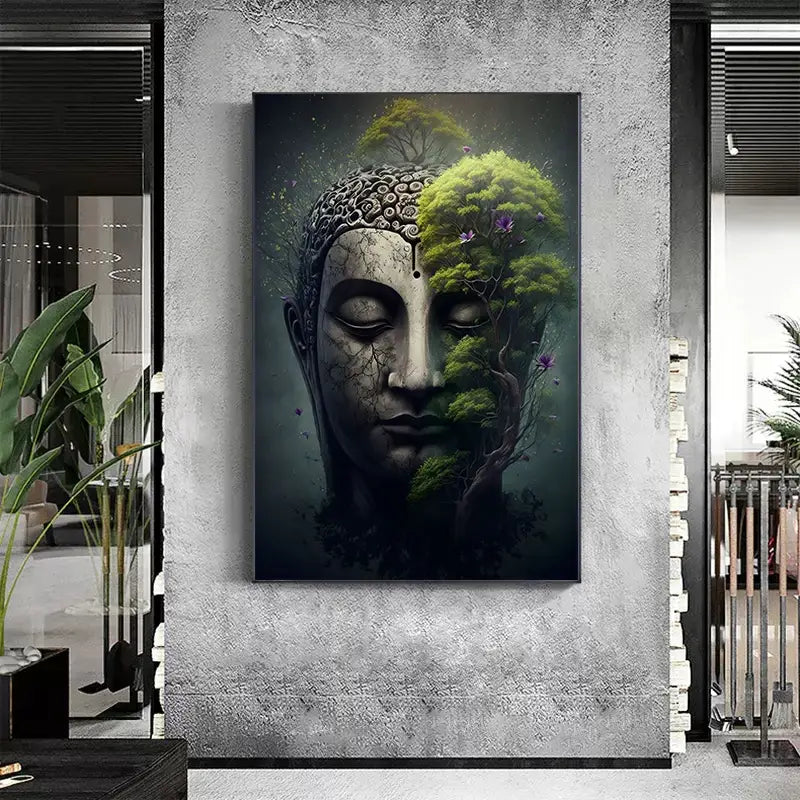 Decorbites™ Vintage Buddha-Leinwanddruck für die Wohnraumausstattung