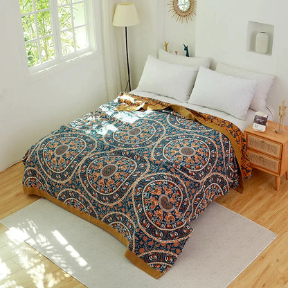 بطانية أريكة وسرير من القطن بتصميم بوهو مانتا من DecorBites™