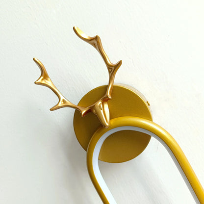 DecorBites™ Deer Head Wall Lamp Gold Art Decor Living Room Bedside Light