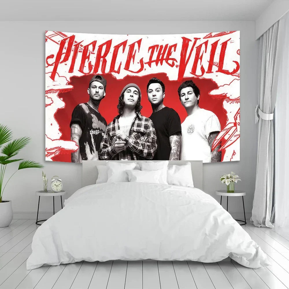 Decobites Pierce The Veil Band Poster Tapestry Canvas Wall Art Décor