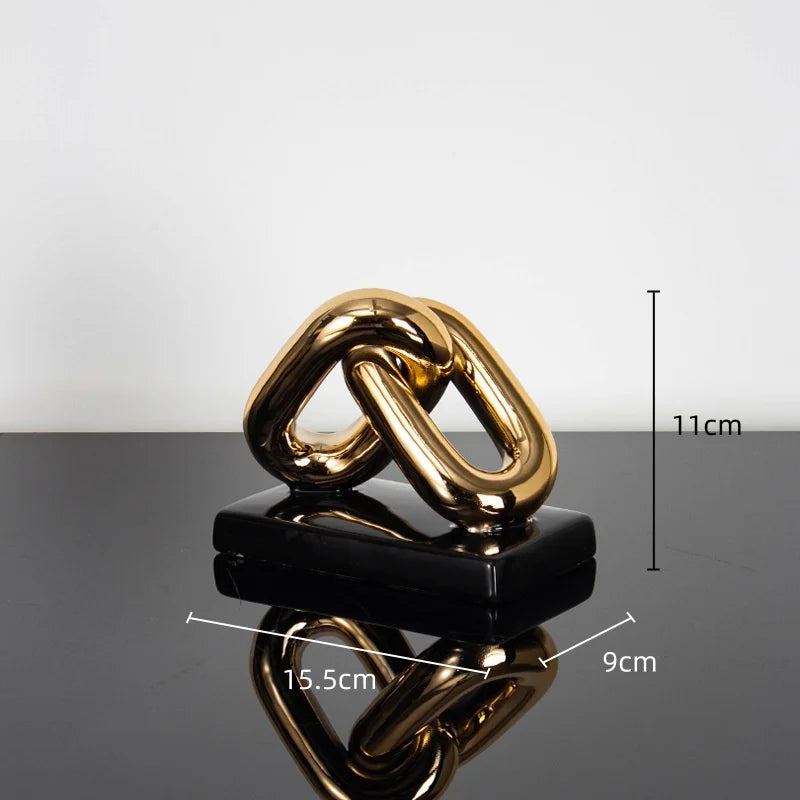 DecorBites™ Golden Chain Skeleton Lock Home Decoration Figurine