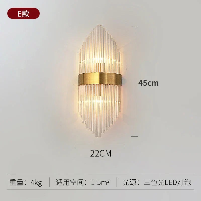 DecorBites™ Crystal Wall Lamp: Modern Luxury for Living Room, Bedroom, and Aisle