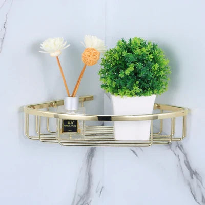 Conjunto de Herrajes para Baño Decorbites™ de Oro: Perchero para Toallas, Estante, Sostenedor de Papel, Sostenedor de Toallas, Sostenedor de Cepillo para Inodoro