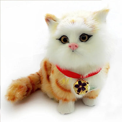 DecorBites™ Cat Dog Plush Ornaments Dolls for Home Decor & TV, Realistic Pet Figurines