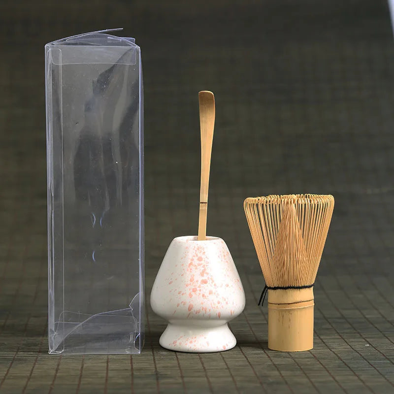 DecorBites™ Japanese Bamboo Tea Ceremony Set Matcha Whisk Brush Grinder Tools