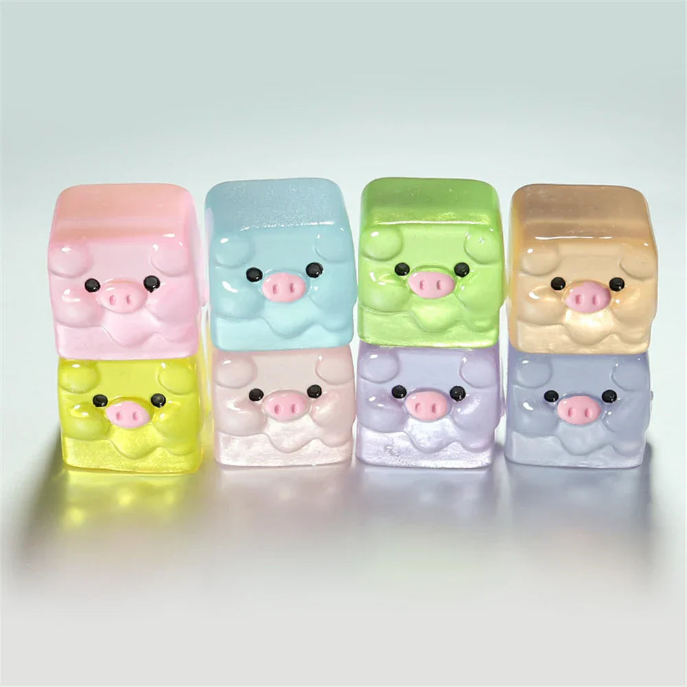 مجموعة ديكوربايتس™ من مجسمات الصبار الراتنجية المضيئة والتماثيل الصغيرة للحرف اليدوية والديكور