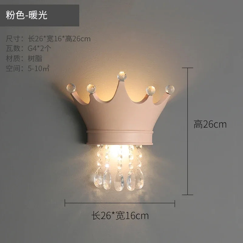 DecorBites™ Cute Resin Crystal Wall Sconce | Children's Room Decoration Light