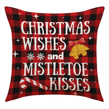 DecorBites™ Christmas Pillowcase: Santa Claus Snowman Print for Living Room Sofa Decor