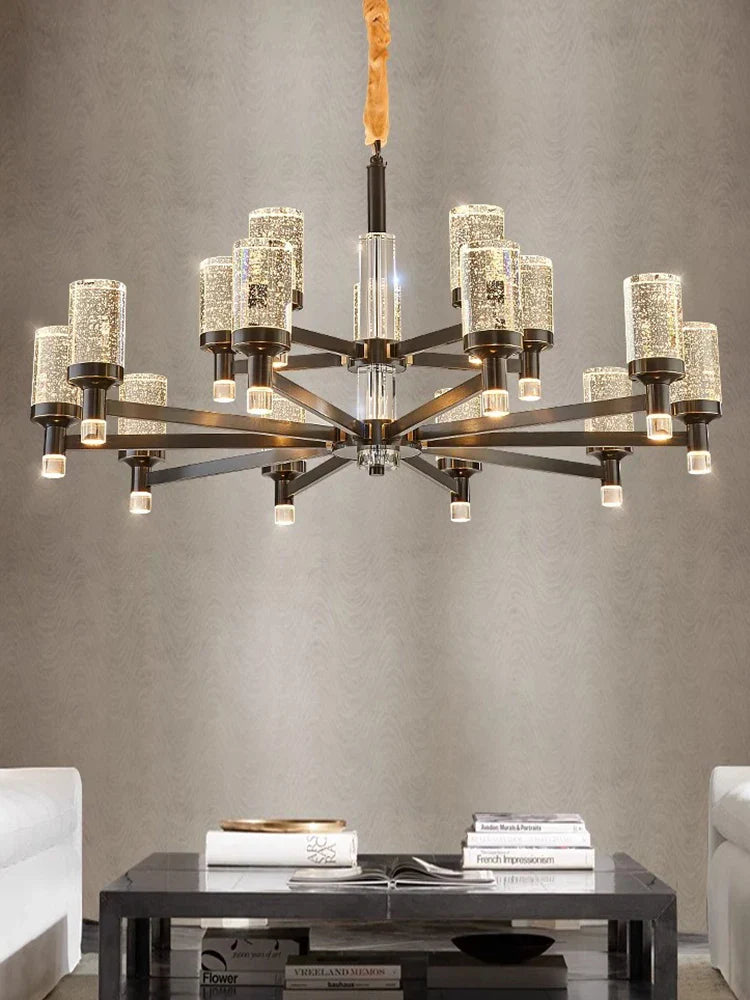 DecorBites™ Bubble Crystal Chandelier for Luxurious Living Room Decor