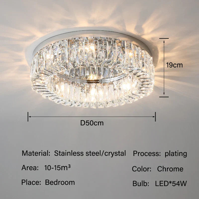 DecorBites™ Crystal LED Ceiling Lights: Luxury Lighting Fixture for Living, Dining, Kitchen, and Bedroom