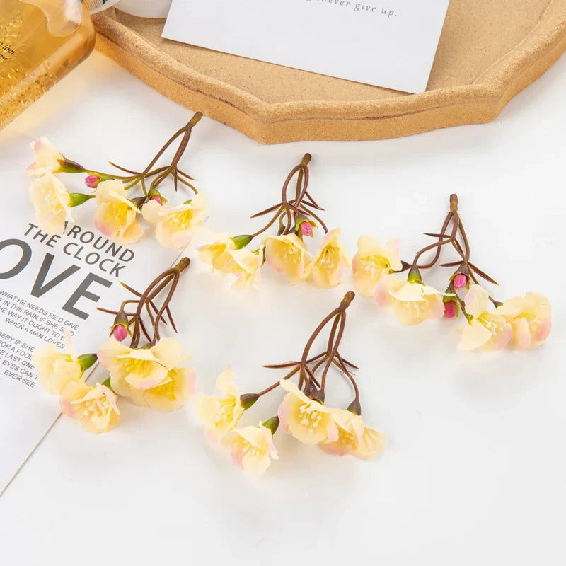 DecorBites™ Artificial Flowers: Christmas Decor, Home Wedding Bouquet, Scrapbooking Bouquets