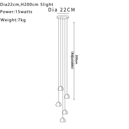 DecorBites™ Crystal LED Chandelier Water Droplet Design Luxury Ball Hanging Lamp