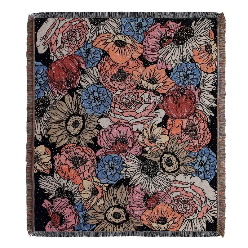 DecorBites™ Bohemian Outdoor Blanket - Luxury Tapestry Rug for Camping, Picnics, and Home Decor