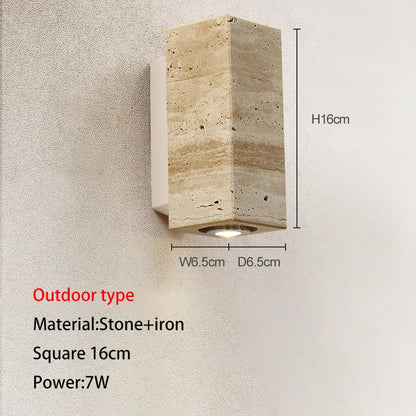 DecorBites™ LED Outdoor Wall Lamp Wabi-sabi Style Courtyard Stone Lights for Garden