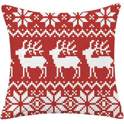 DecorBites™ Christmas Cotton Linen Pillowcases - Decorative Sofa Cushion Cover in Various Sizes