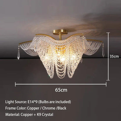 Lámparas de araña DecorBites™ Crystal Butterfly: Elegantes y modernas lámparas colgantes LED para una sala de estar de lujo