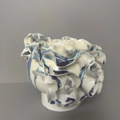 مزهرية ديكوربايتس™ المصنوعة يدويًا من البورسلين بتصميم قابل للطي - ديكور منزلي وتنسيق زهور