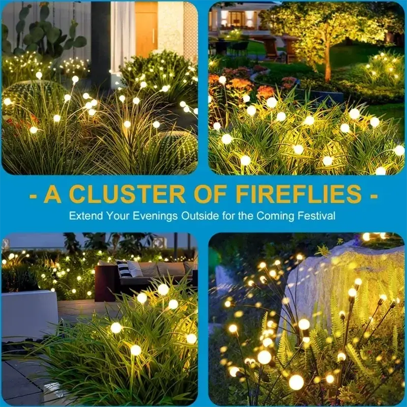 DecorBites™ Warm White Solar LED Firework Lights