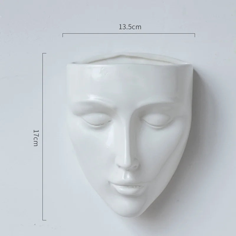 DecorBites™ Ceramic Wall-mounted Vase for Plant Pots and Flower Arrangement