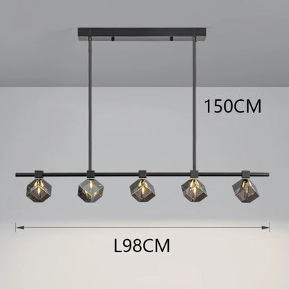 DecorBites™ Crystal Chandelier for Living and Dining Room, Luxury Pendant Lamp and Ceiling Light