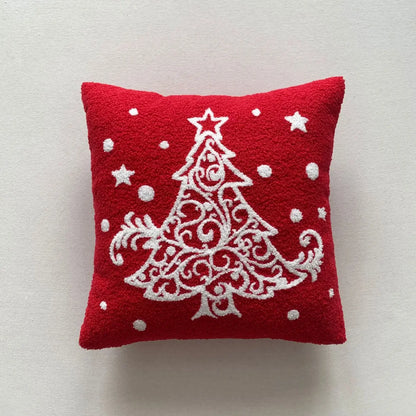 DecorBites™ Christmas Cartoon Embroidered Pillow Covers for Festive Sofa Decor