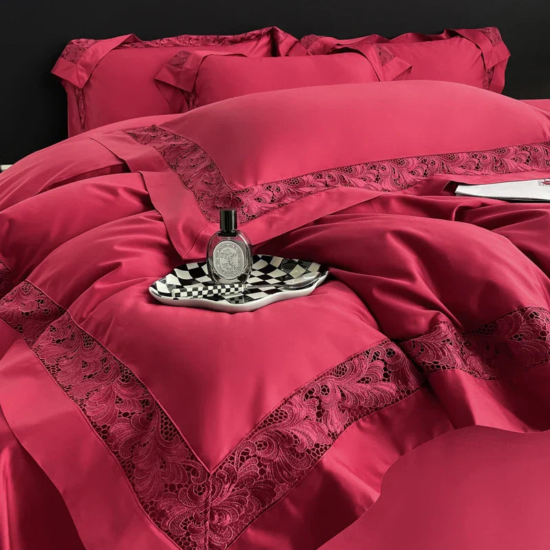 White Lace Cotton Bedding
