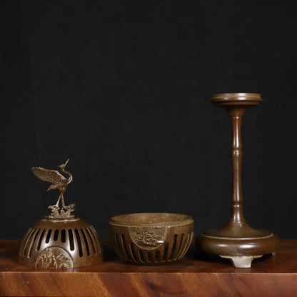 Quemador de incienso Grulla DecorBites™ - Artesanía Su Gong, elegante pieza de decoración para el hogar