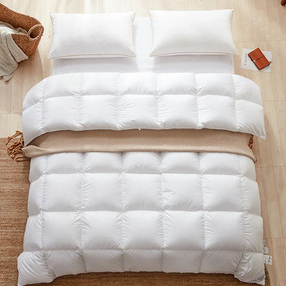 Decobites Luxe Cotton Cover White Goose Down Comforter, 5 Star Hotel Bedspread