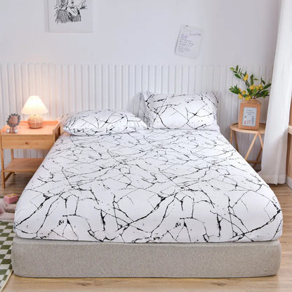 Decobites Ceramic Patterned Bedsheets Set with Bedspread & Pillowcases