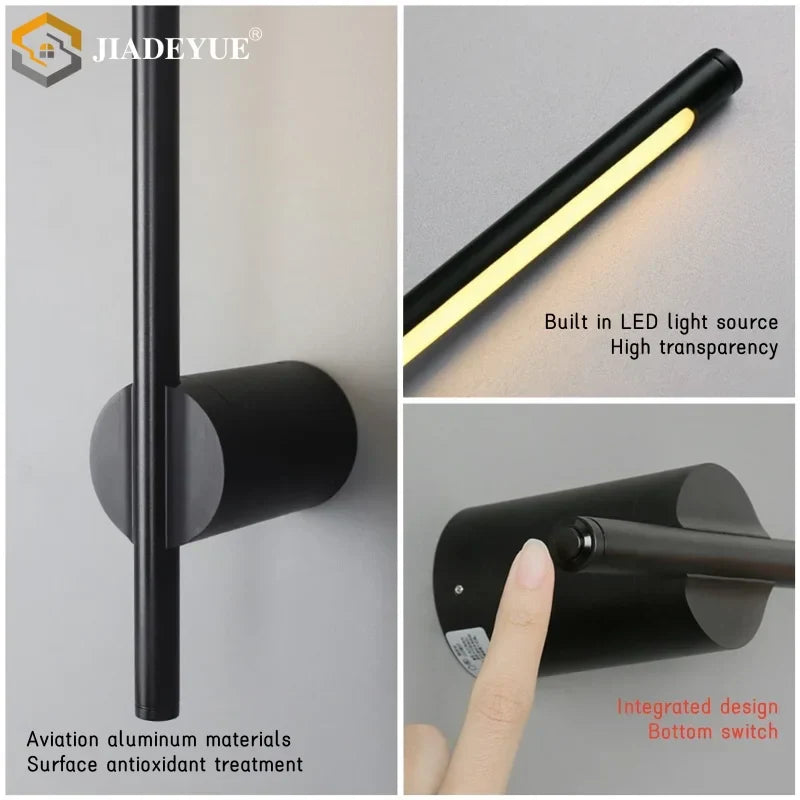 DecorBites™ LED Modern Wall Lamp with Built-In Switch for Bedroom Living Room Decor