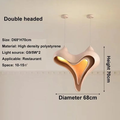 DecorBites™ Gypsum Pendant Lamp Conch Design Wabi Sabi Style for Living Room or Bedroom