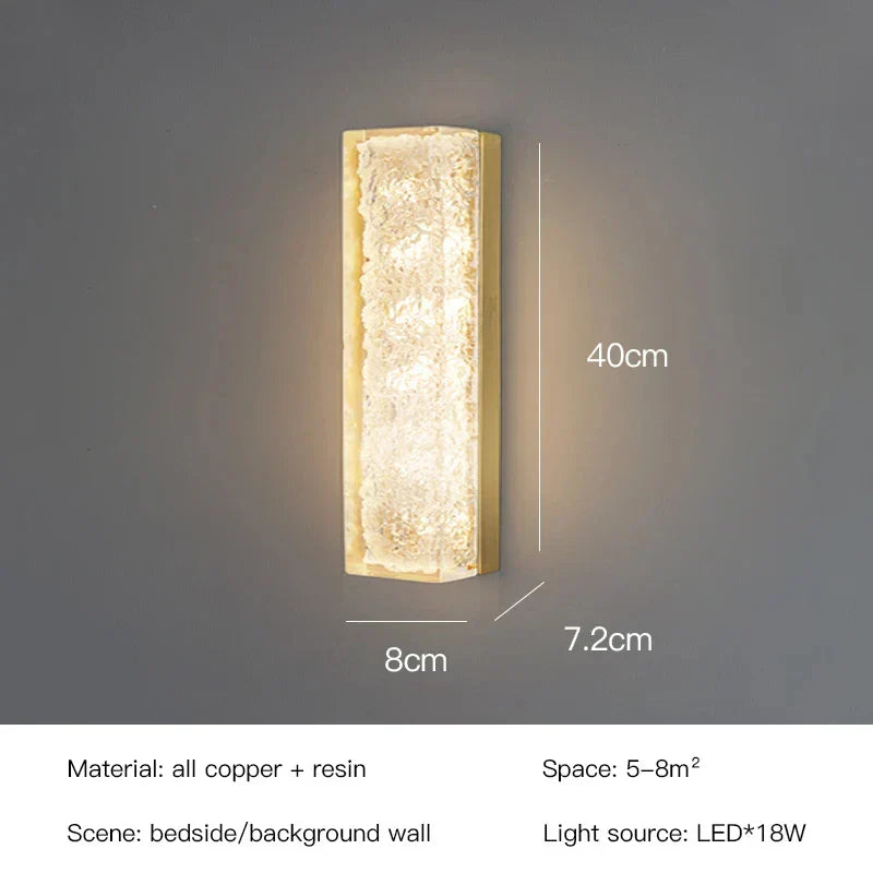 DecorBites™ LED Resin Wall Lamp for Bedroom and Living Room