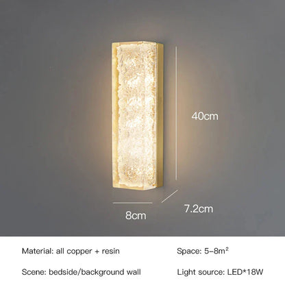 DecorBites™ LED Resin Wall Lamp for Bedroom and Living Room