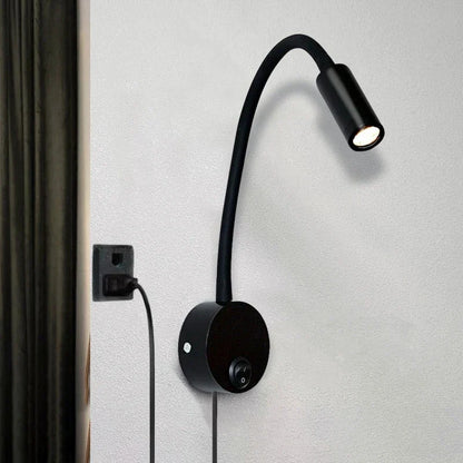 DecorBites™ Bronze Gooseneck LED Wall Lamp Bedroom Bedside Sconce Spot Lighting