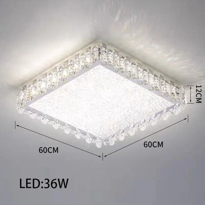 DecorBites™ Crystal LED Ceiling Chandelier: Modern Dimmable Lighting Fixture for Stylish Home Decor