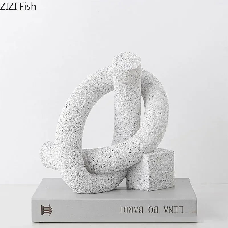 ديكور بايتس™ - منحوتة عقدة ملتوية تجريدية لجماليات ديكور الغرفة