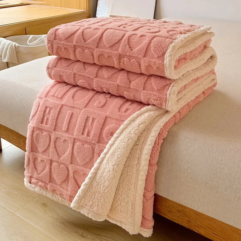 Floral Heart Fleece Blanket
