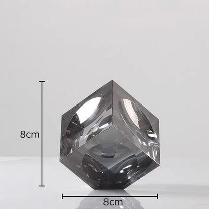 Adorno de escritorio DecorBites™ Estatua de cubo de cristal - Escultura decorativa creativa para habitaciones